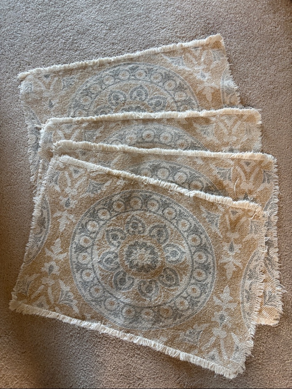 Nicole Miller Home bohemian style placemats-Set of 4